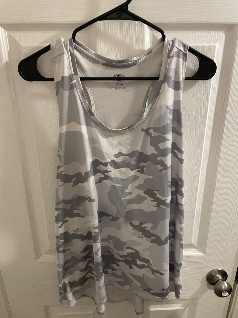 Athletic Works Gray Camo Racerback Activewear Tank Top Women’s L